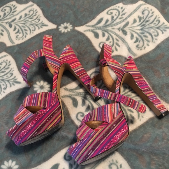 Steve Madden boho platform tribal heels size 10 - Picture 2 of 8